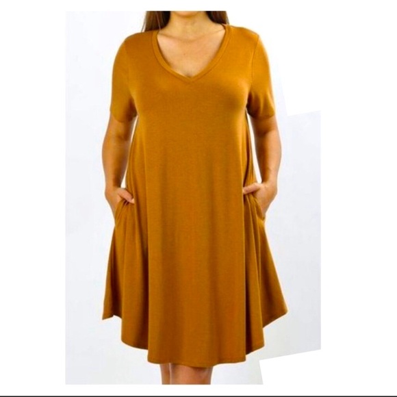 Zenana Outfitters Tops - 💕 Extremely Soft!! Coffee Short Sleeve Tunic/ Dress